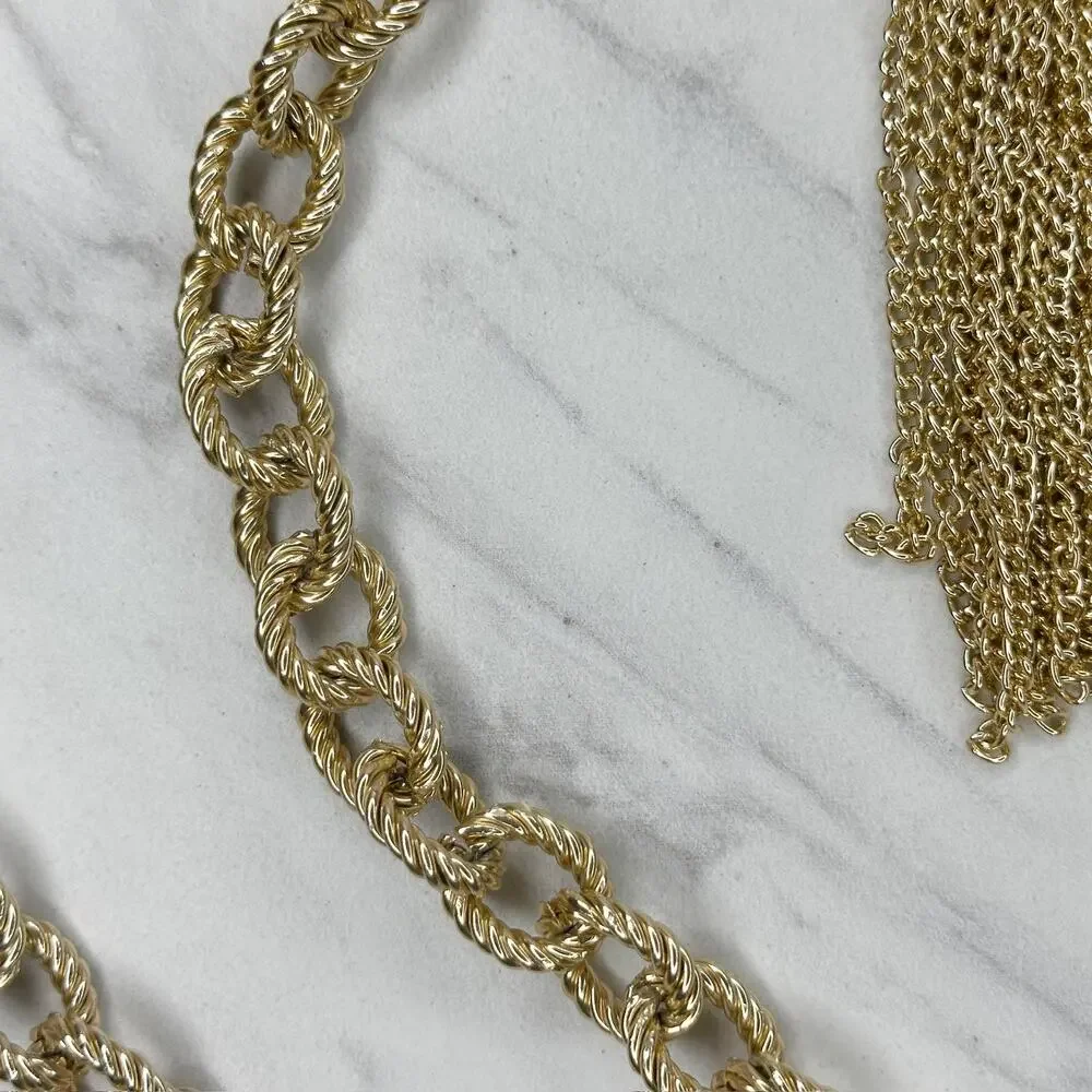 Tassel Gold Tone Chain Link Belt Extra Small/Small (XS/S) ✨